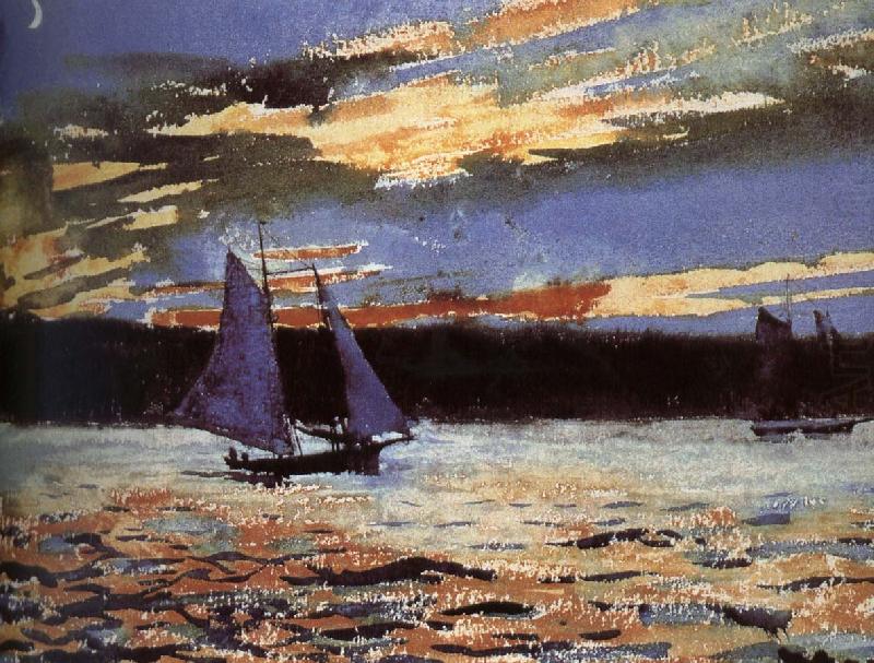 Winslow Homer Gera sunset scene china oil painting image